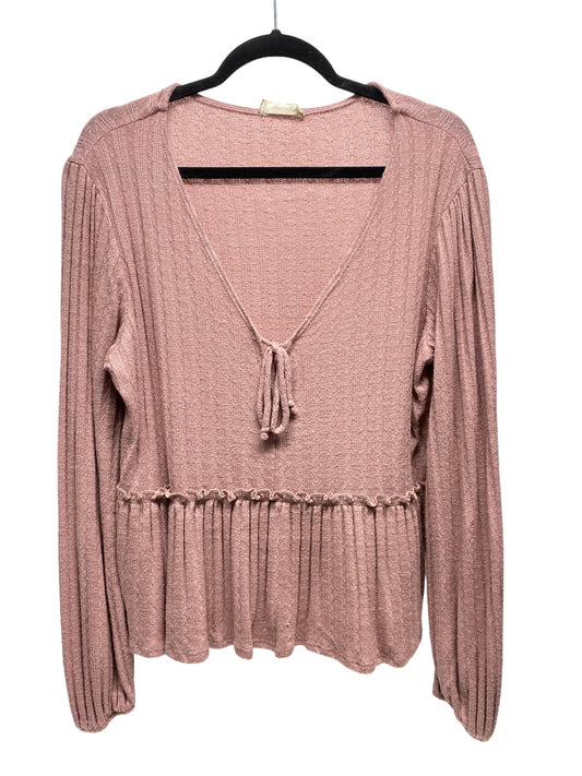 Top Long Sleeve By Altard State In Mauve, Size: L