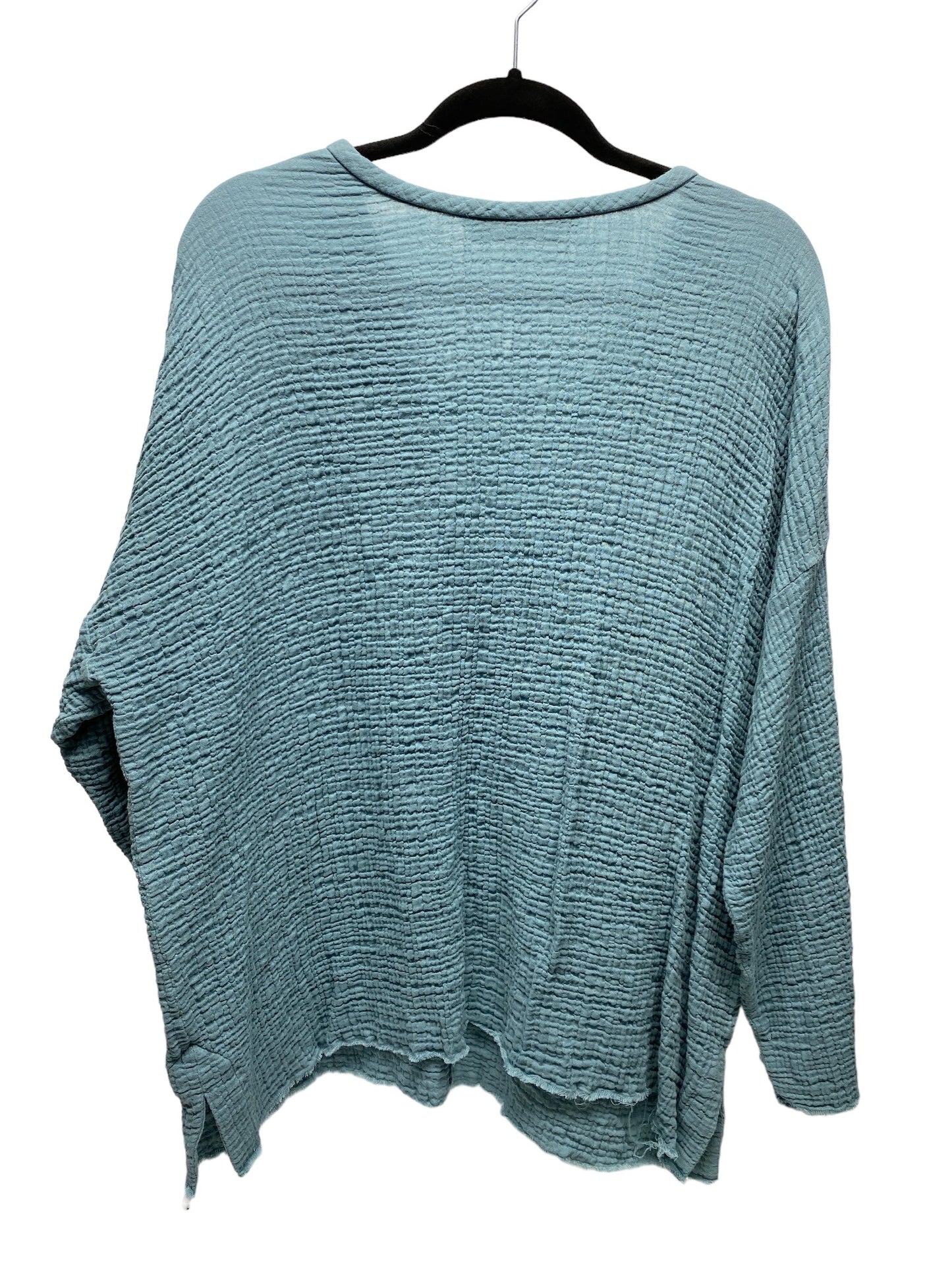 Top Long Sleeve By Zara In Aqua, Size: Xl