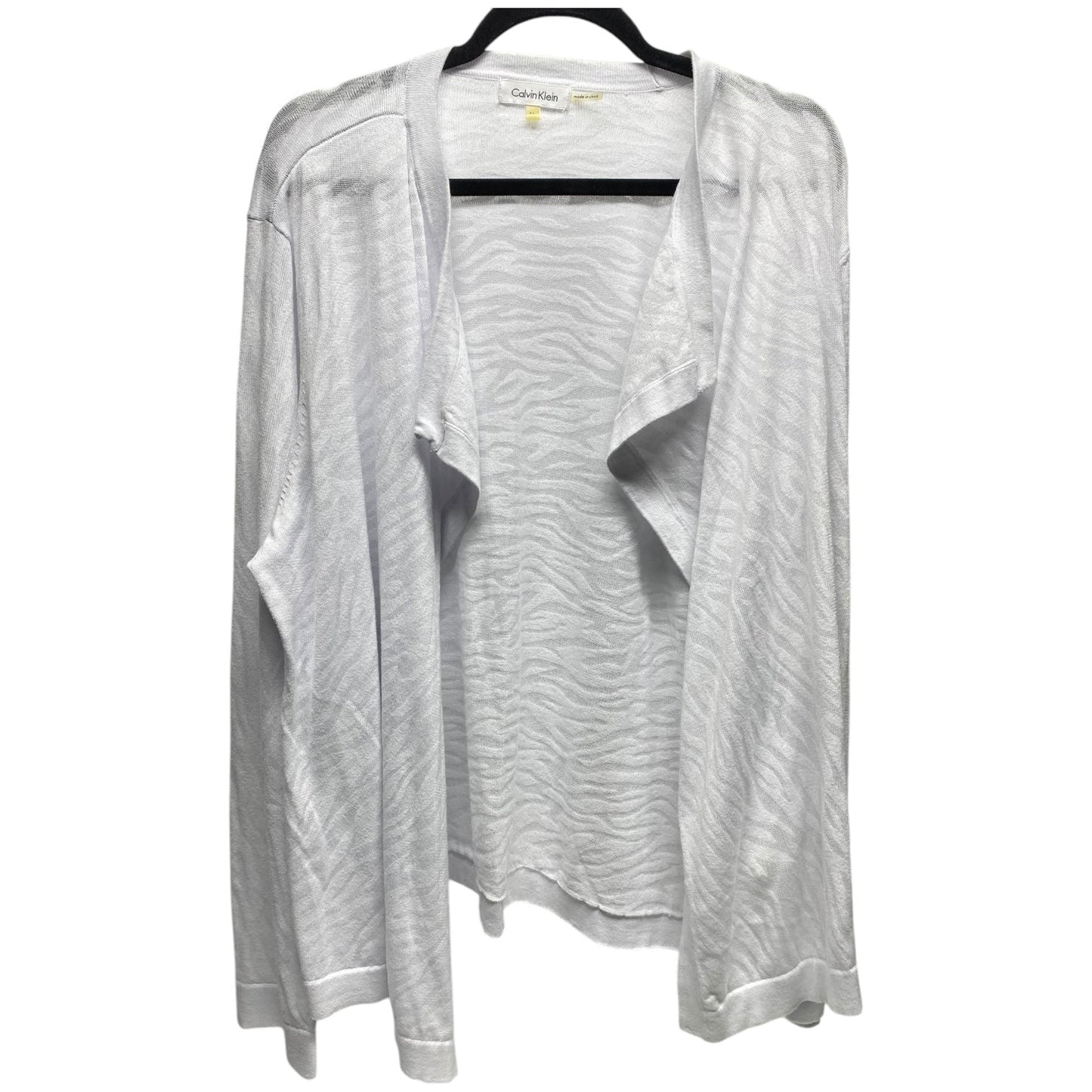 Cardigan By Calvin Klein In White, Size: Xl