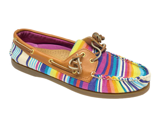 Rainbow Print Shoes Flats Sperry, Size 11