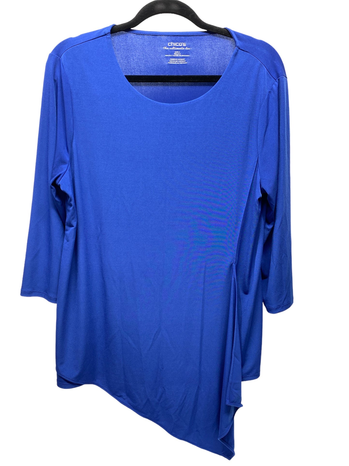 Blue Tunic 3/4 Sleeve Chicos, Size L