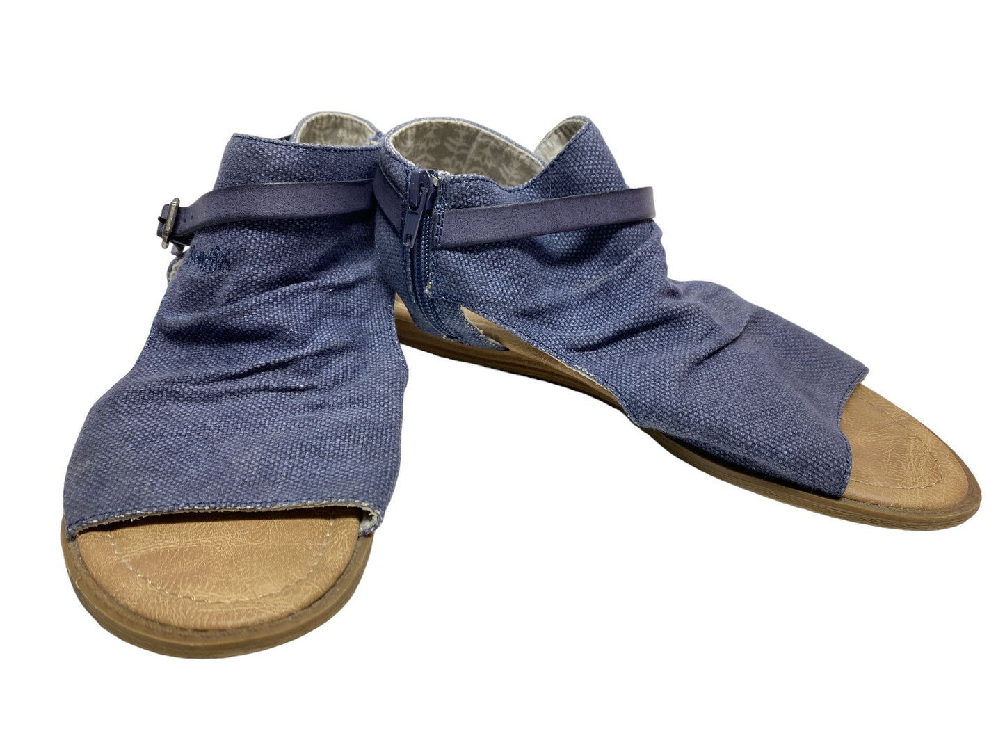 Blue Denim Sandals Flats Blowfish, Size 8