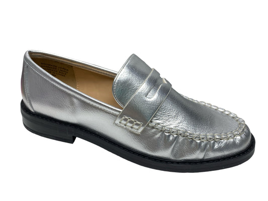 Silver Shoes Flats Loft, Size 9