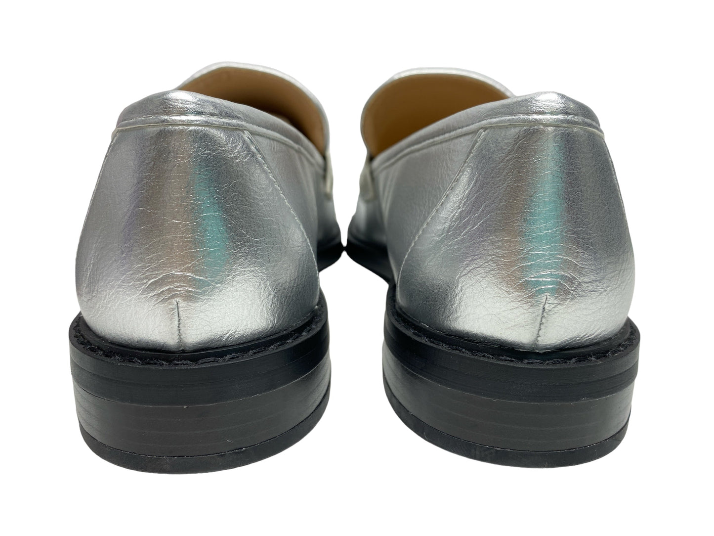 Silver Shoes Flats Loft, Size 9