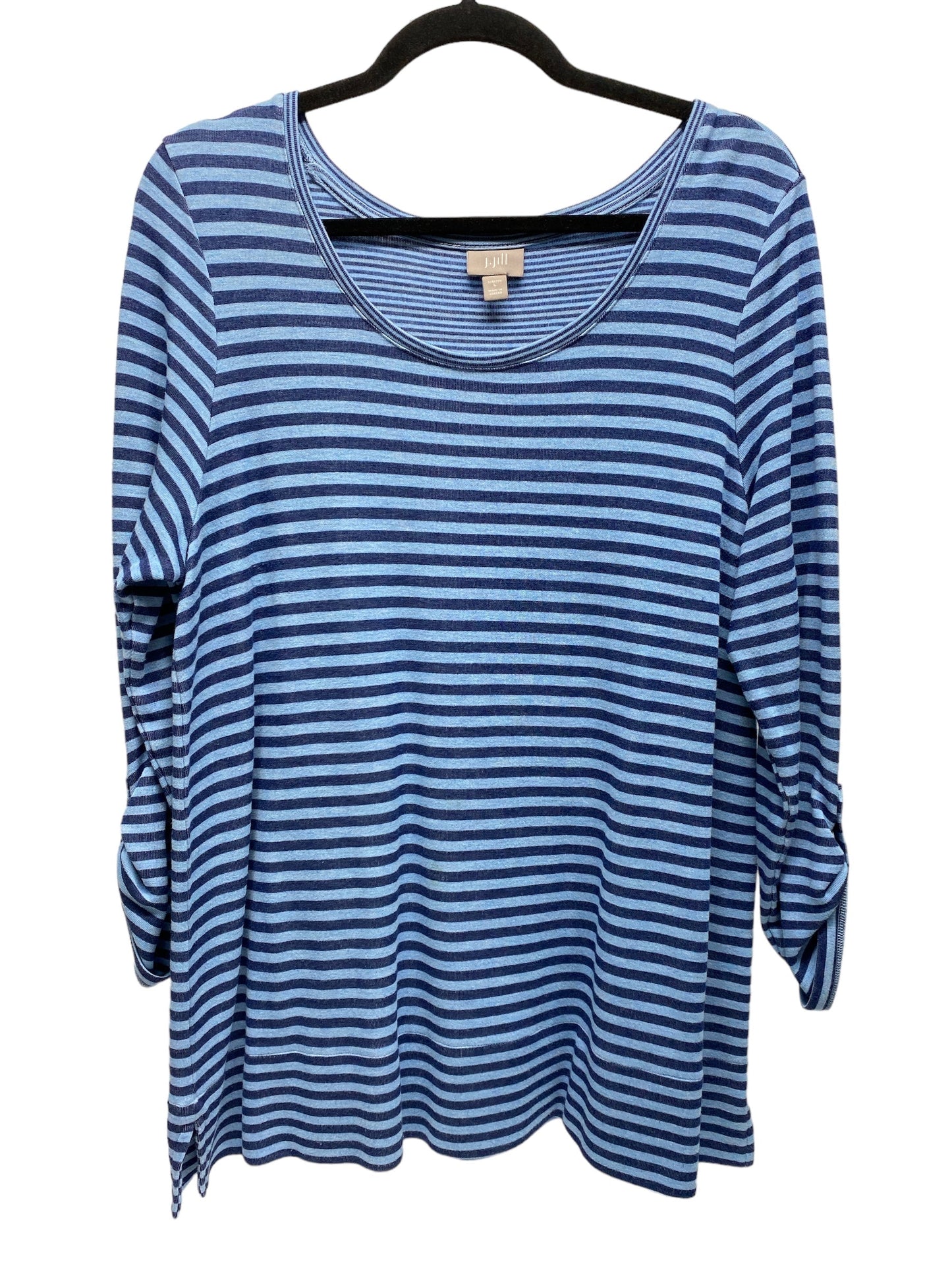 Top 3/4 Sleeve By J. Jill In Striped Pattern, Size: L