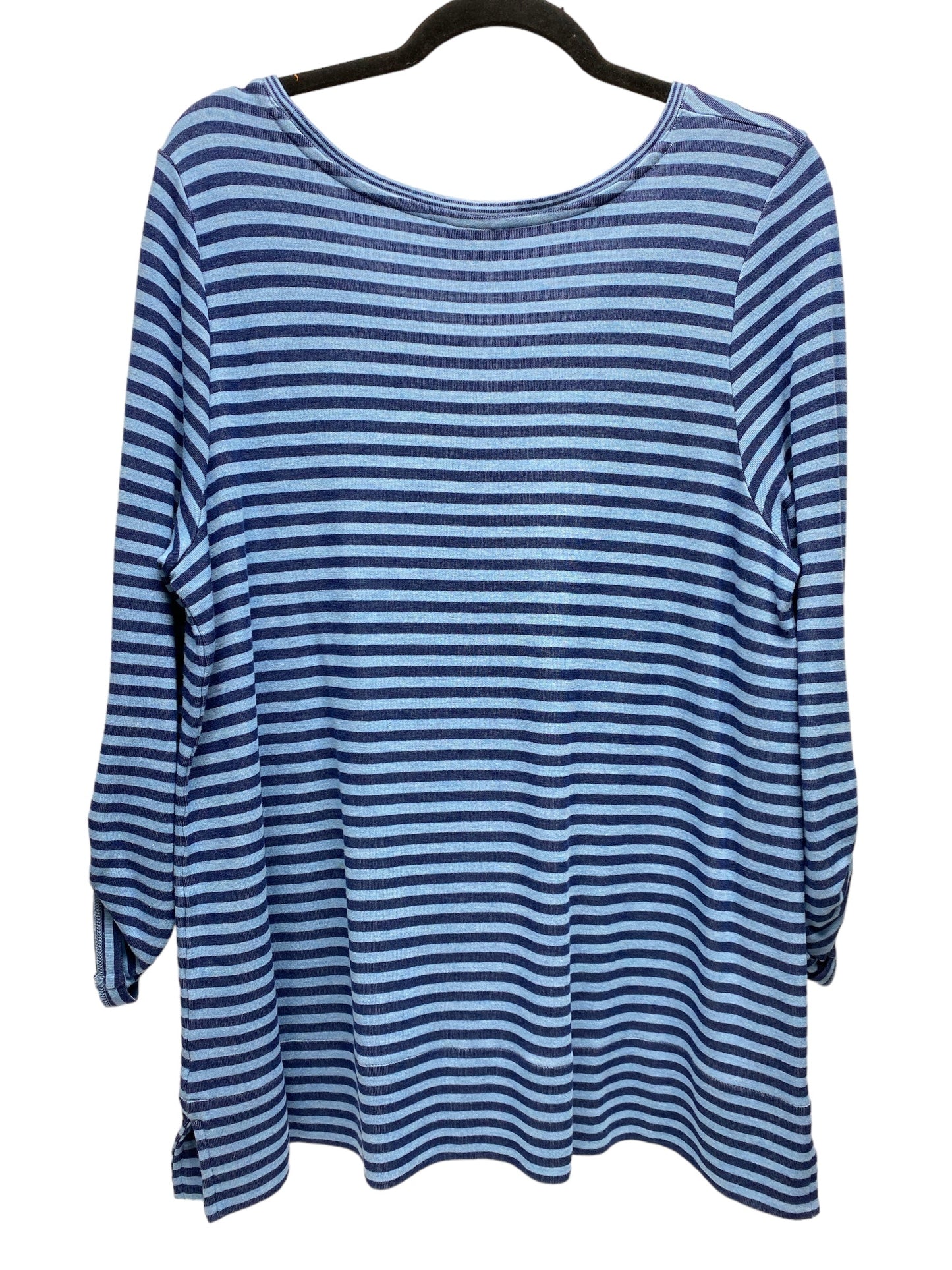 Top 3/4 Sleeve By J. Jill In Striped Pattern, Size: L