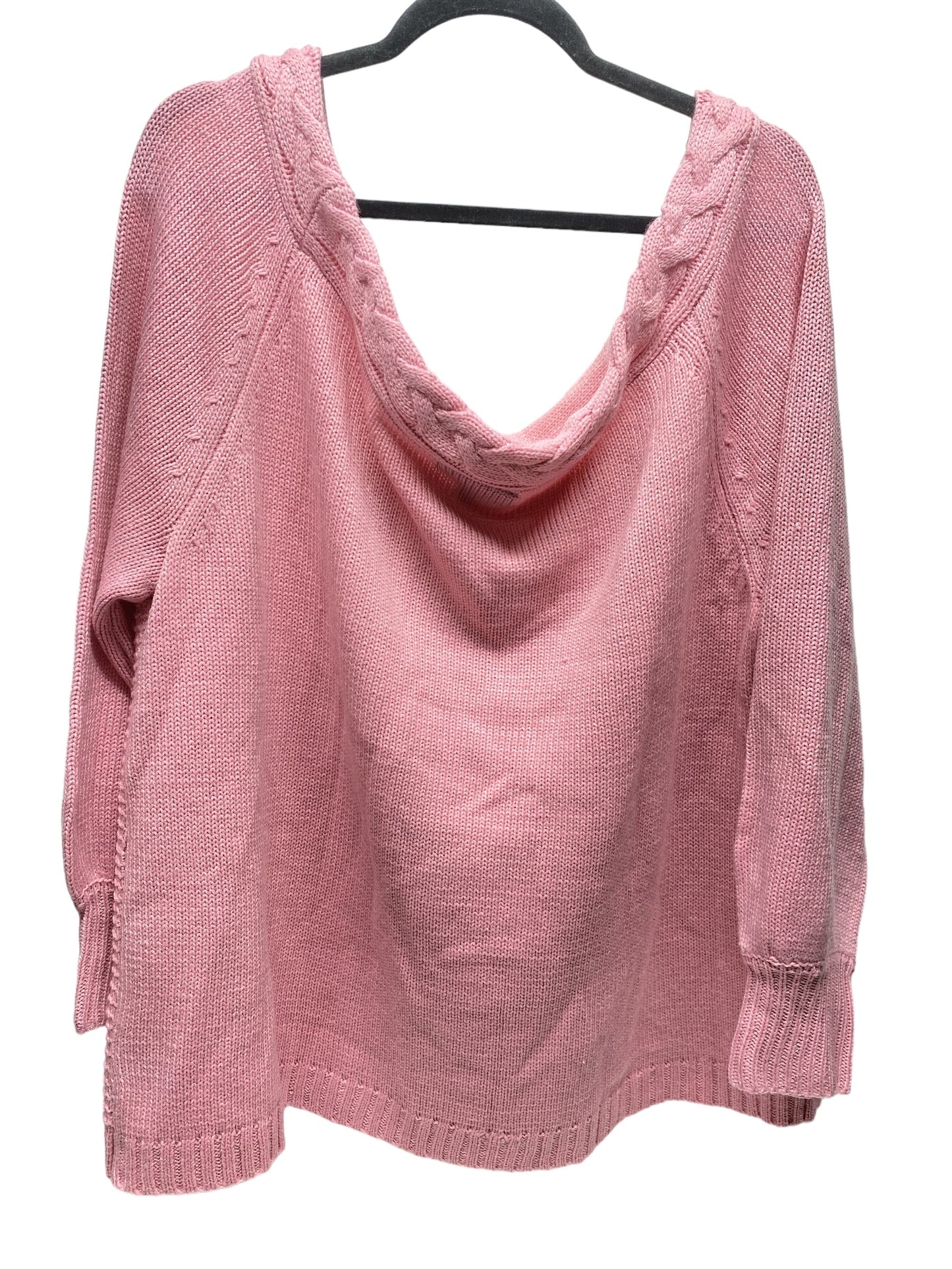 Sweater By Lane Bryant In Pink, Size: 22