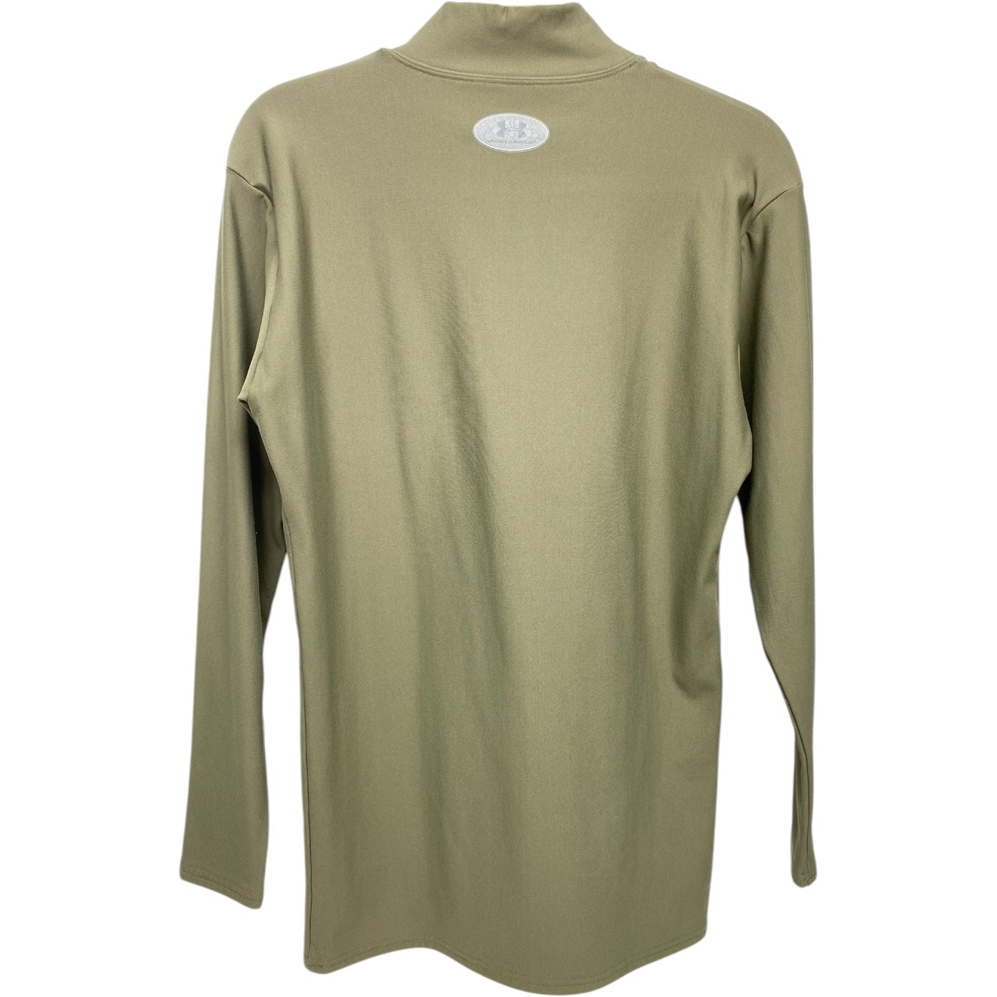 Athletic Top Long Sleeve Collar By Under Armour In Green, Size: Xl