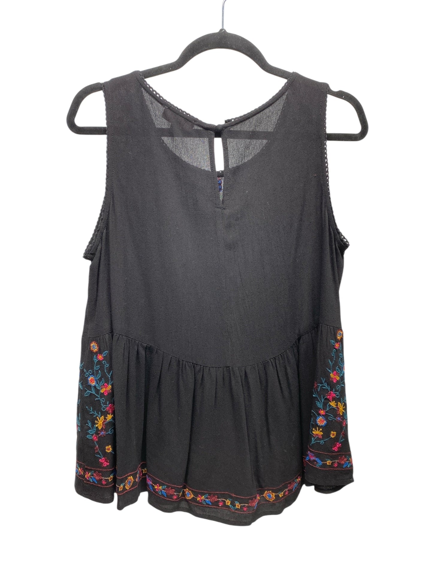 Top Sleeveless By Umgee In Black & Pink, Size: S