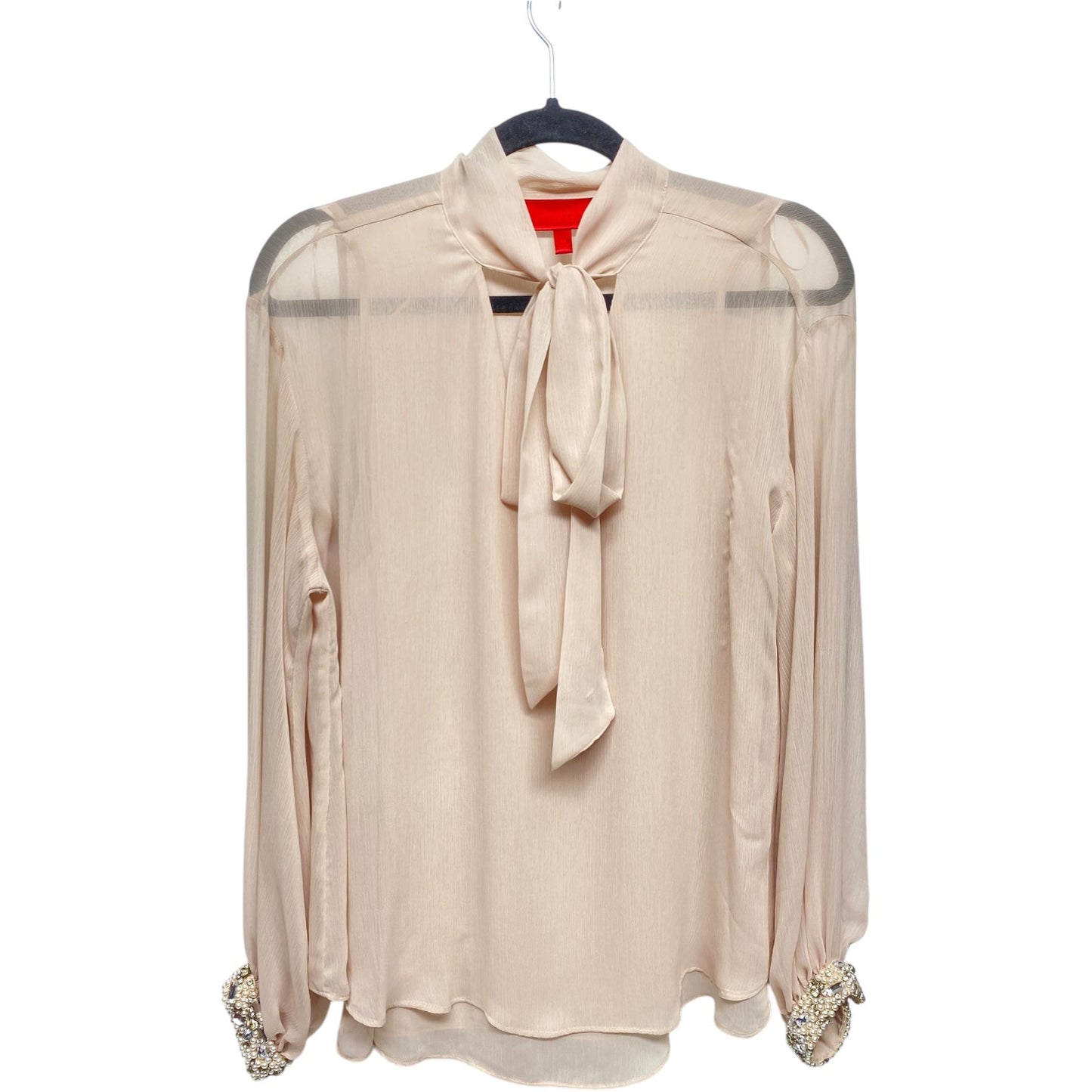 Top Long Sleeve By Jennifer Lopez In Beige, Size: M