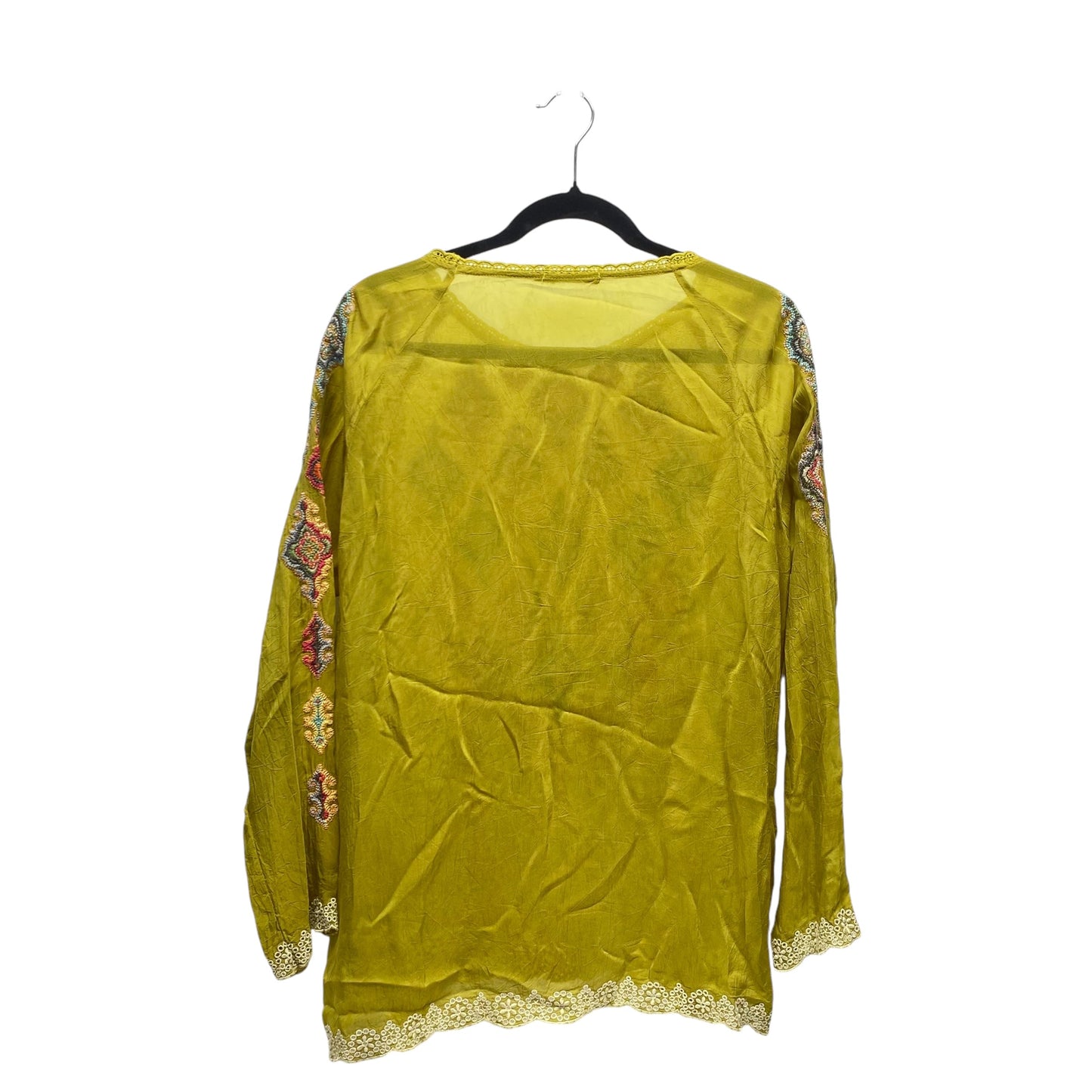 Top Long Sleeve Designer By Johnny Was In Green, Size: M