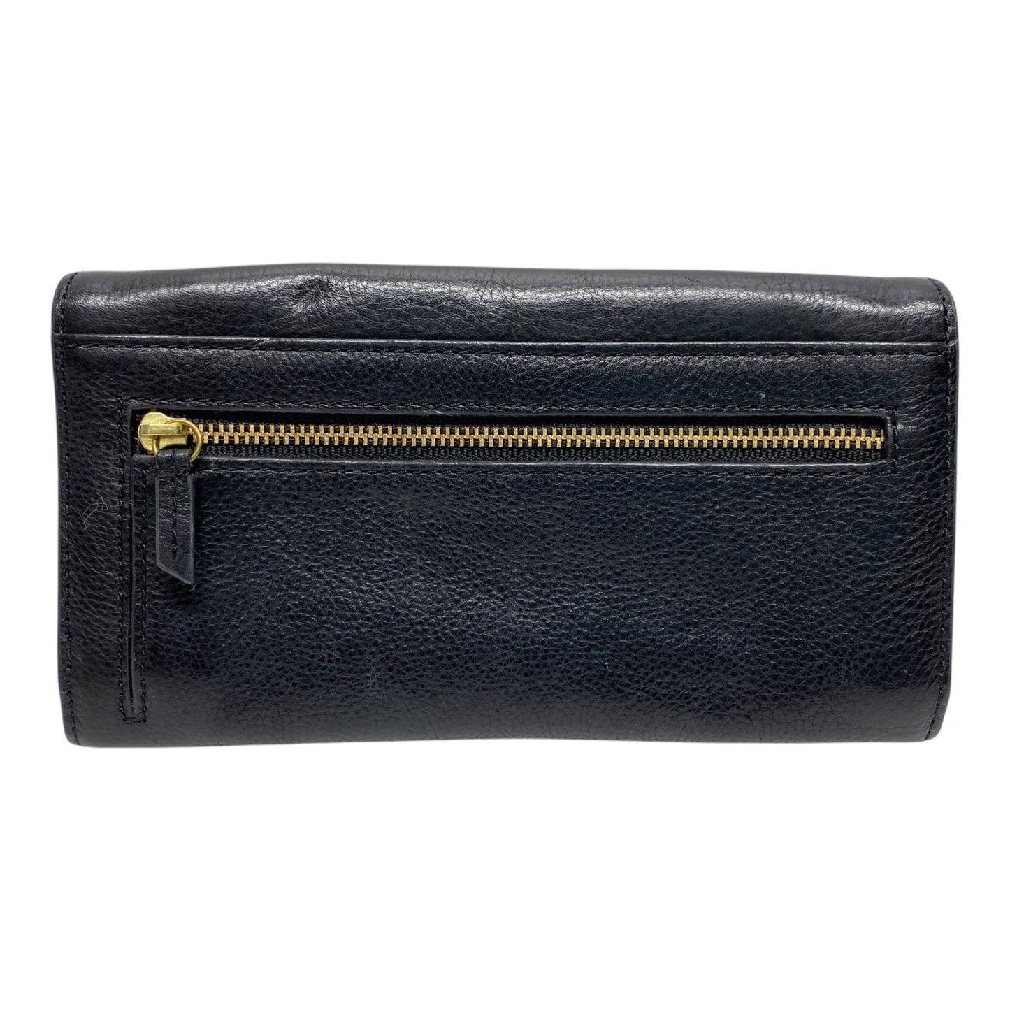 Wallet Leather By Fossil, Size: Medium