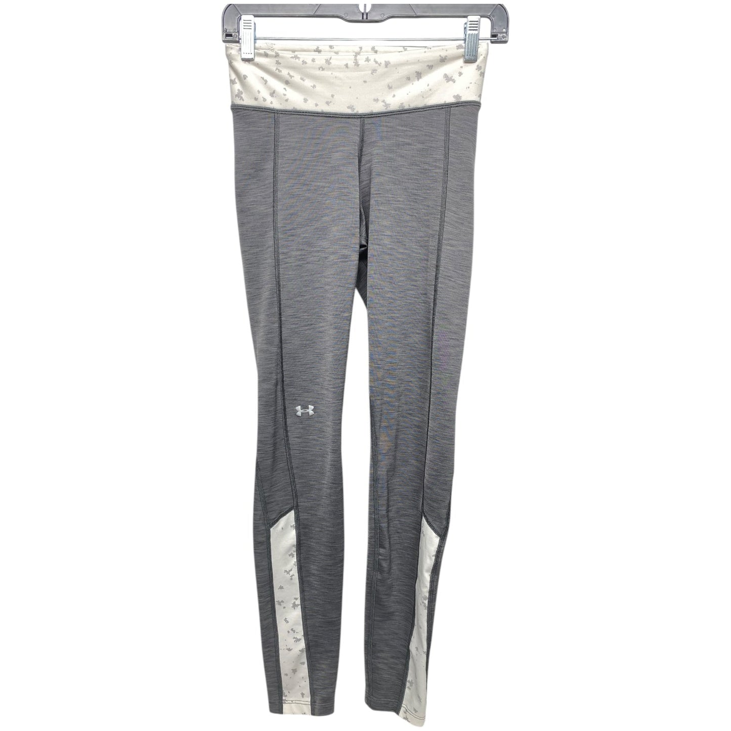 Athletic Leggings By Under Armour In Grey & White, Size: Sp