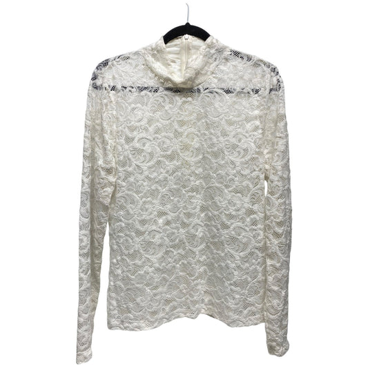 Top Long Sleeve By White House Black Market In White, Size: L