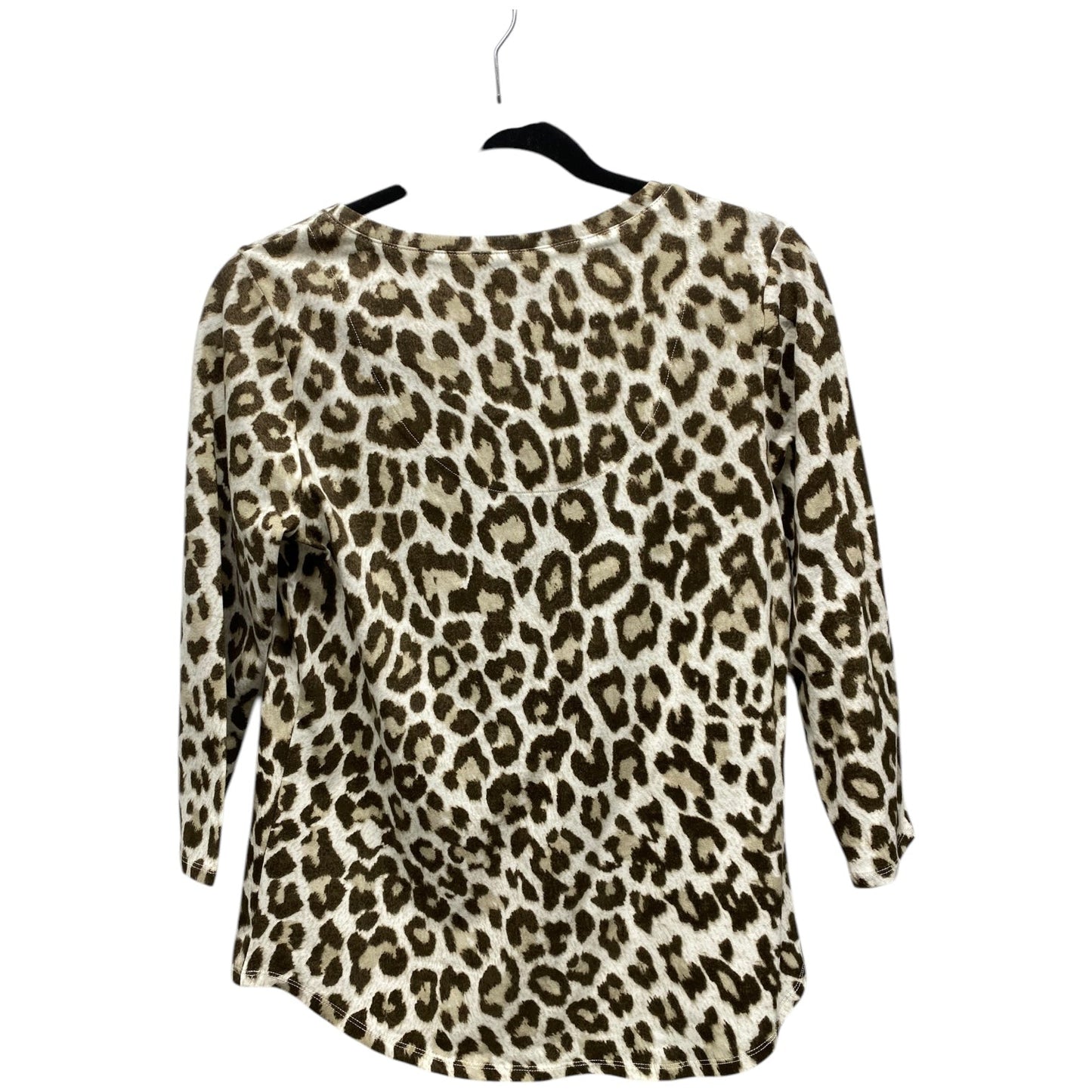 Top 3/4 Sleeve By Chicos In Animal Print, Size: S