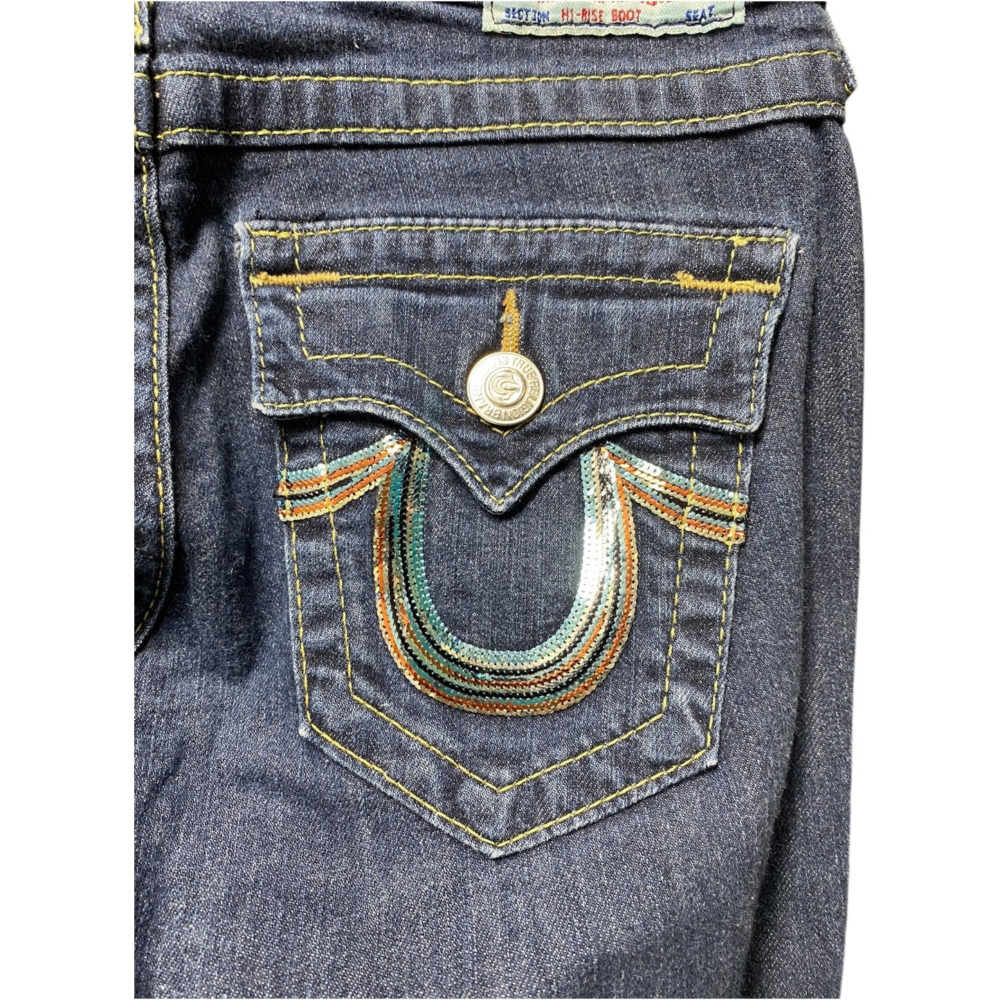 Jeans Straight By True Religion In Blue Denim, Size: 4