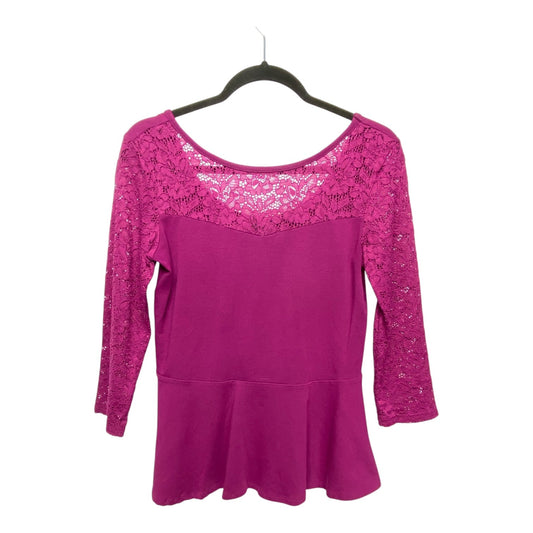 Top 3/4 Sleeve By Express In Purple, Size: M