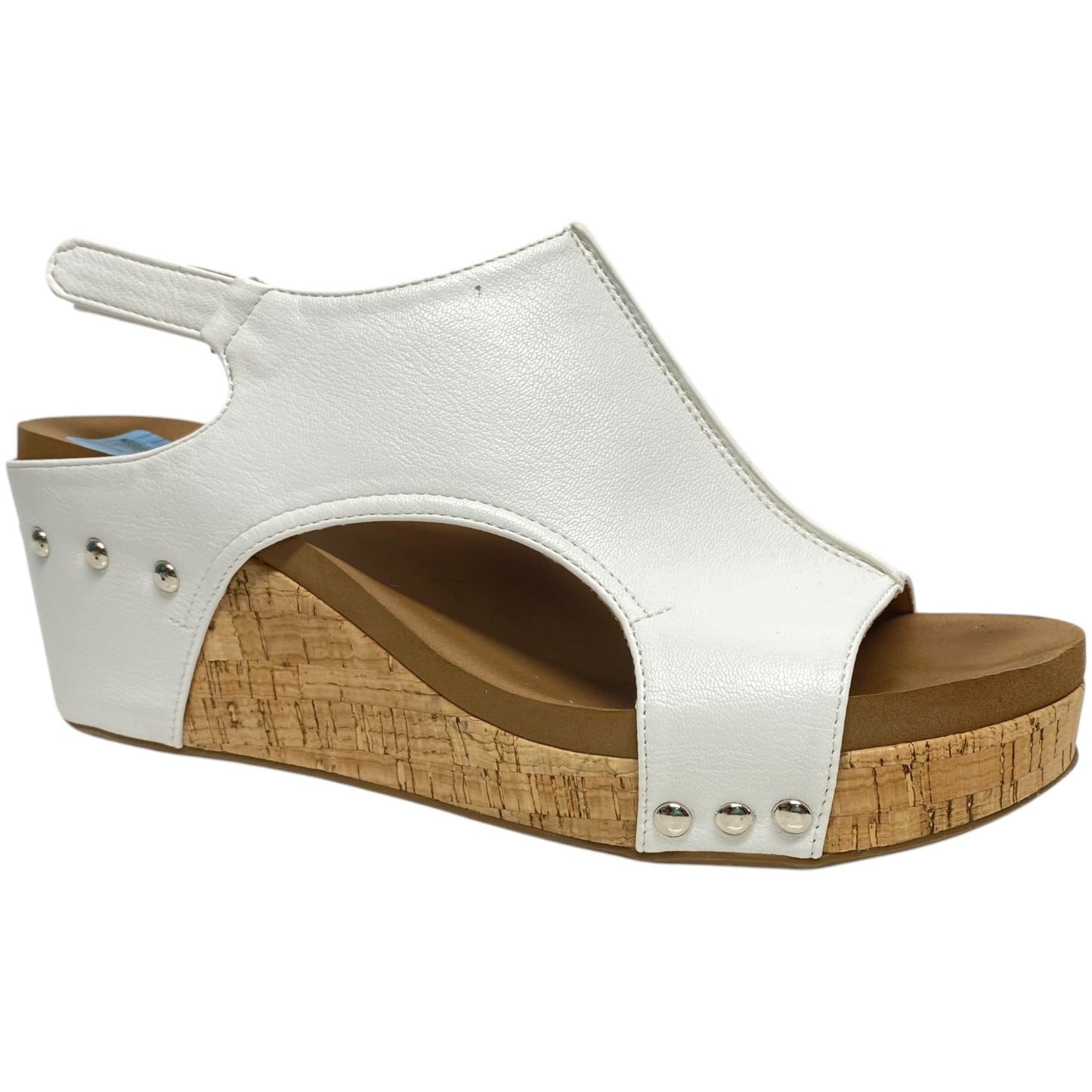 Sandals Heels Wedge By Corkys In White, Size: 9