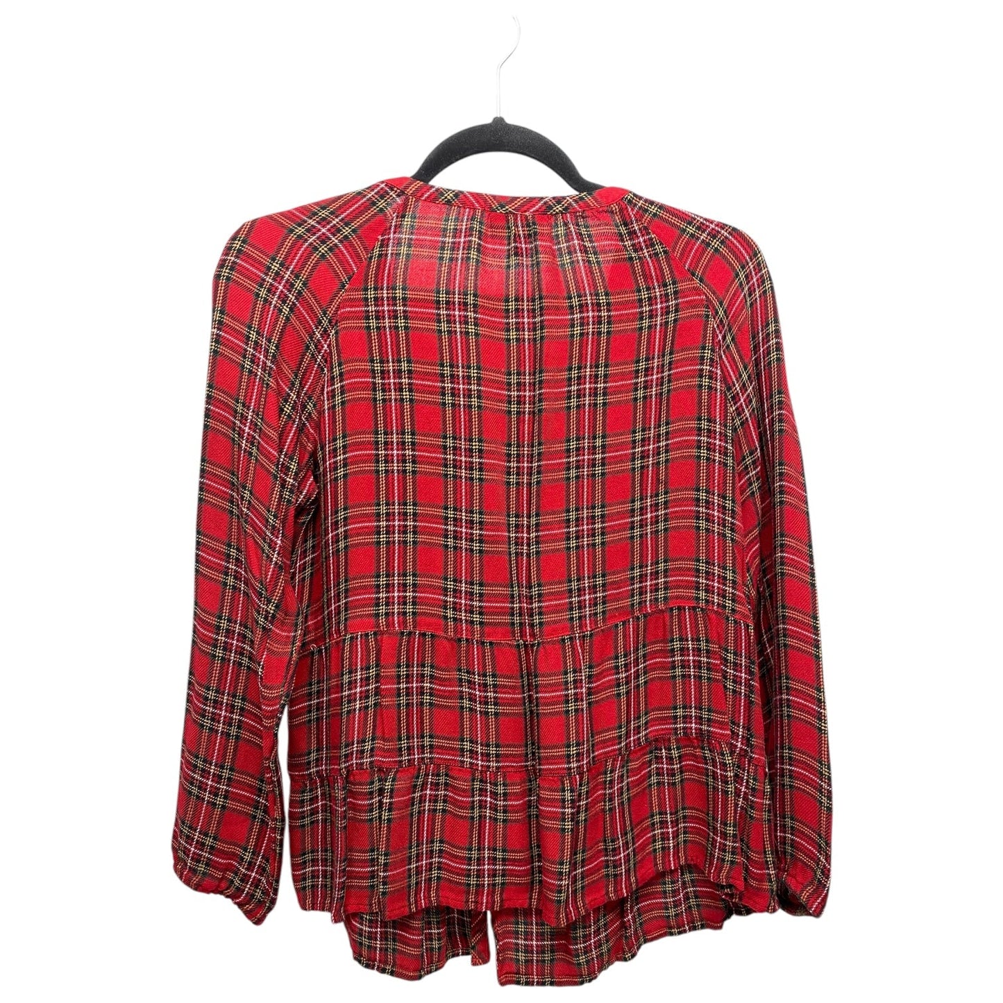 Top Long Sleeve By J. Jill In Plaid Pattern, Size: Xs