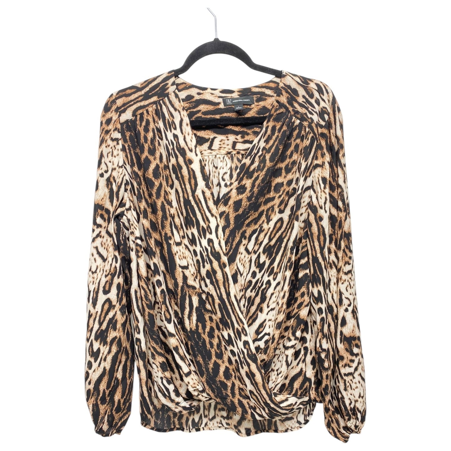 Top Long Sleeve By Inc In Leopard Print, Size: L