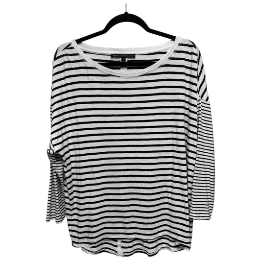 Top 3/4 Sleeve By White House Black Market In Striped Pattern, Size: L