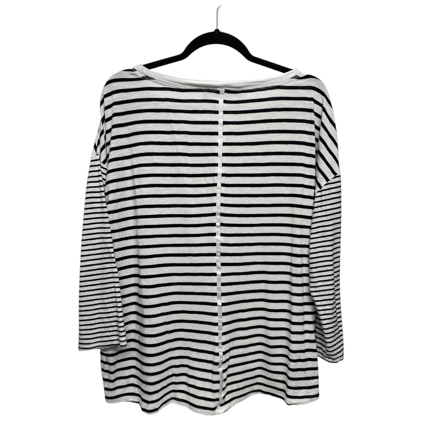 Top 3/4 Sleeve By White House Black Market In Striped Pattern, Size: L