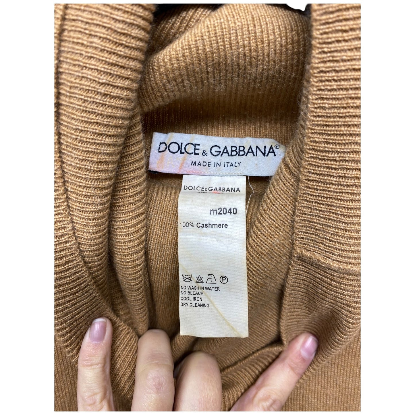 Vest Luxury Designer By Dolce And Gabbana In Tan, Size: L