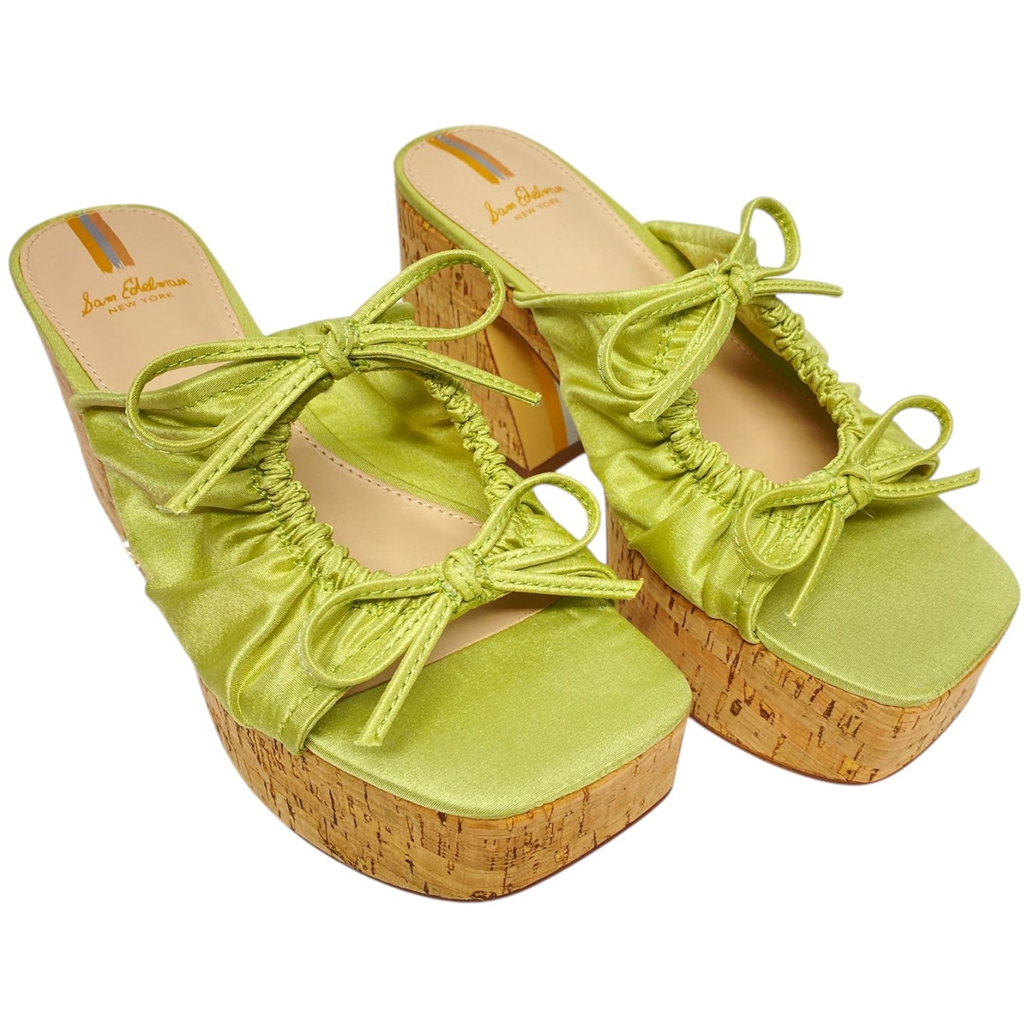 Sandals Heels Block By Sam Edelman In Green, Size: 6