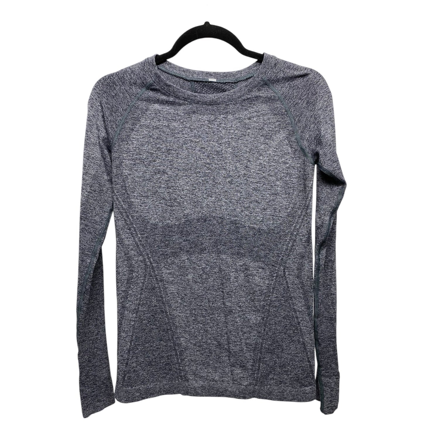 Athletic Top Long Sleeve Crewneck By Lululemon In Grey, Size: M