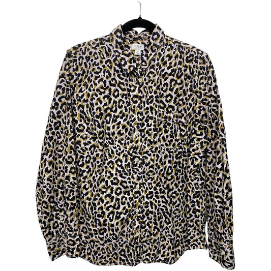 Top Long Sleeve By J. Crew In Animal Print, Size: Xl