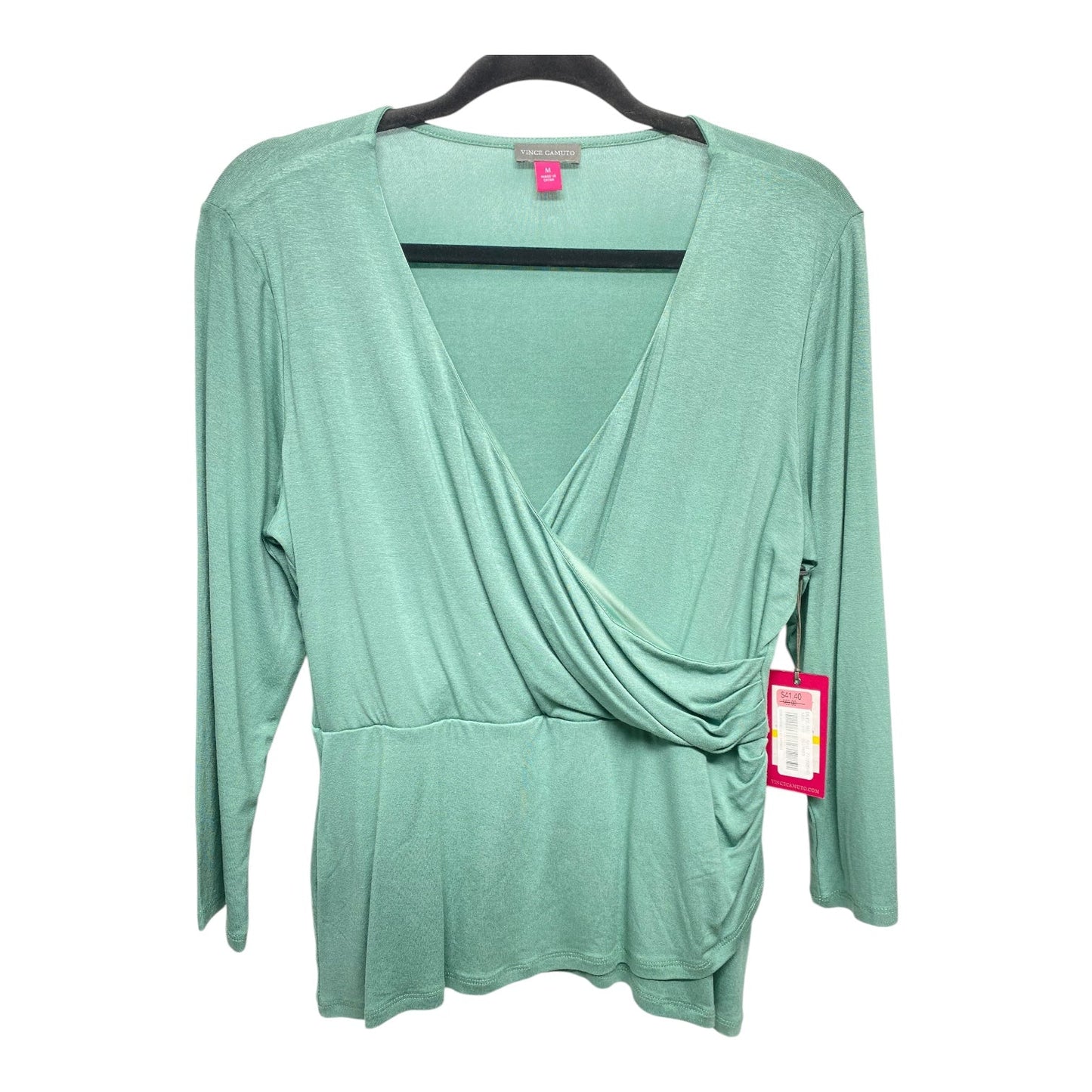 Top Long Sleeve By Vince Camuto In Green, Size: M