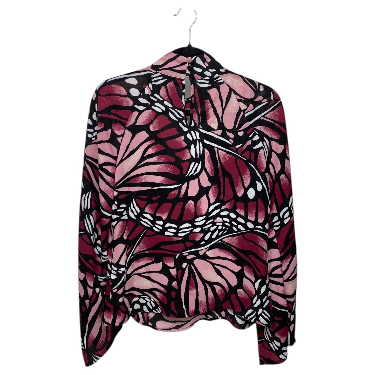 Top Long Sleeve By New York And Co In Black & Pink, Size: S