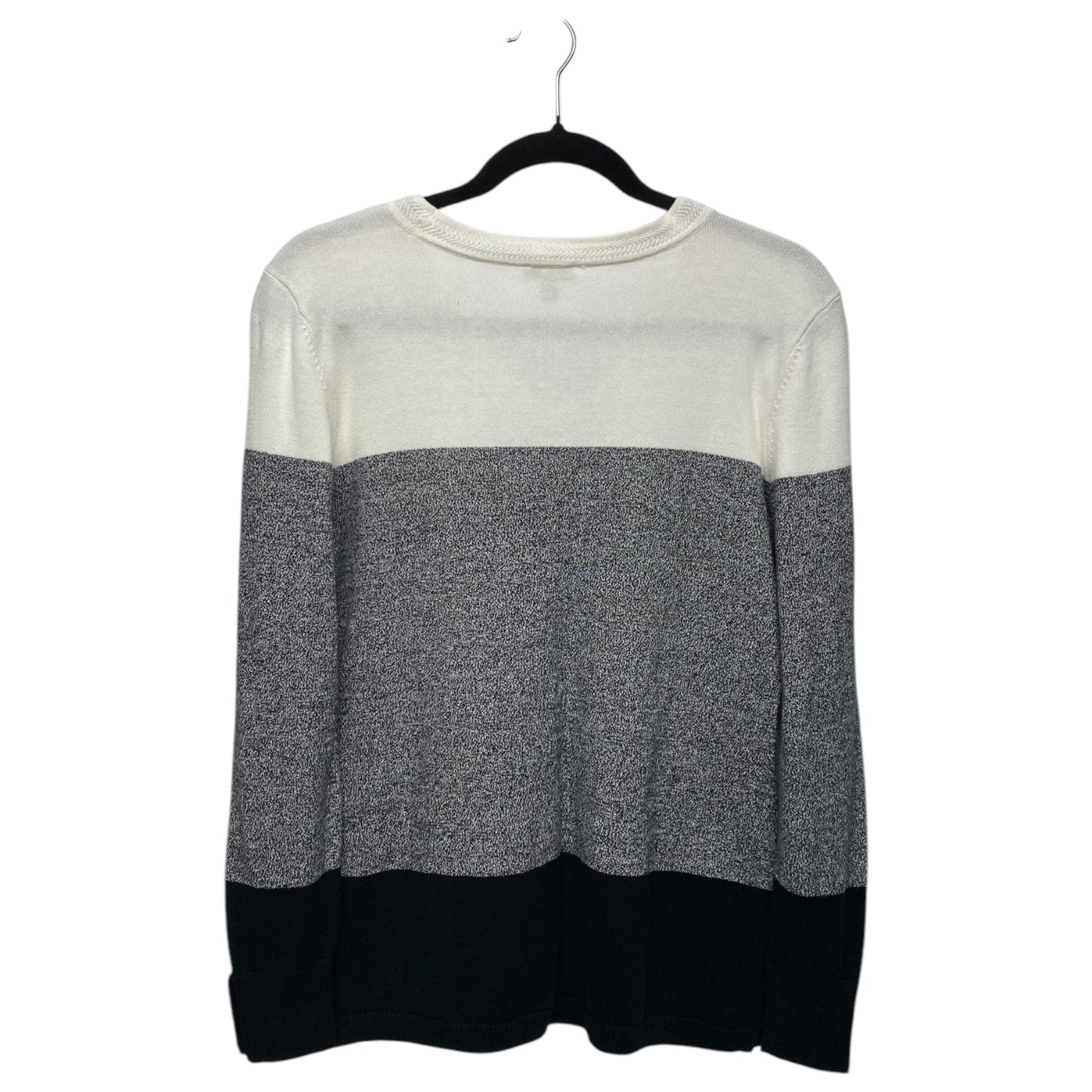 Sweater By Talbots In Grey & White, Size: S