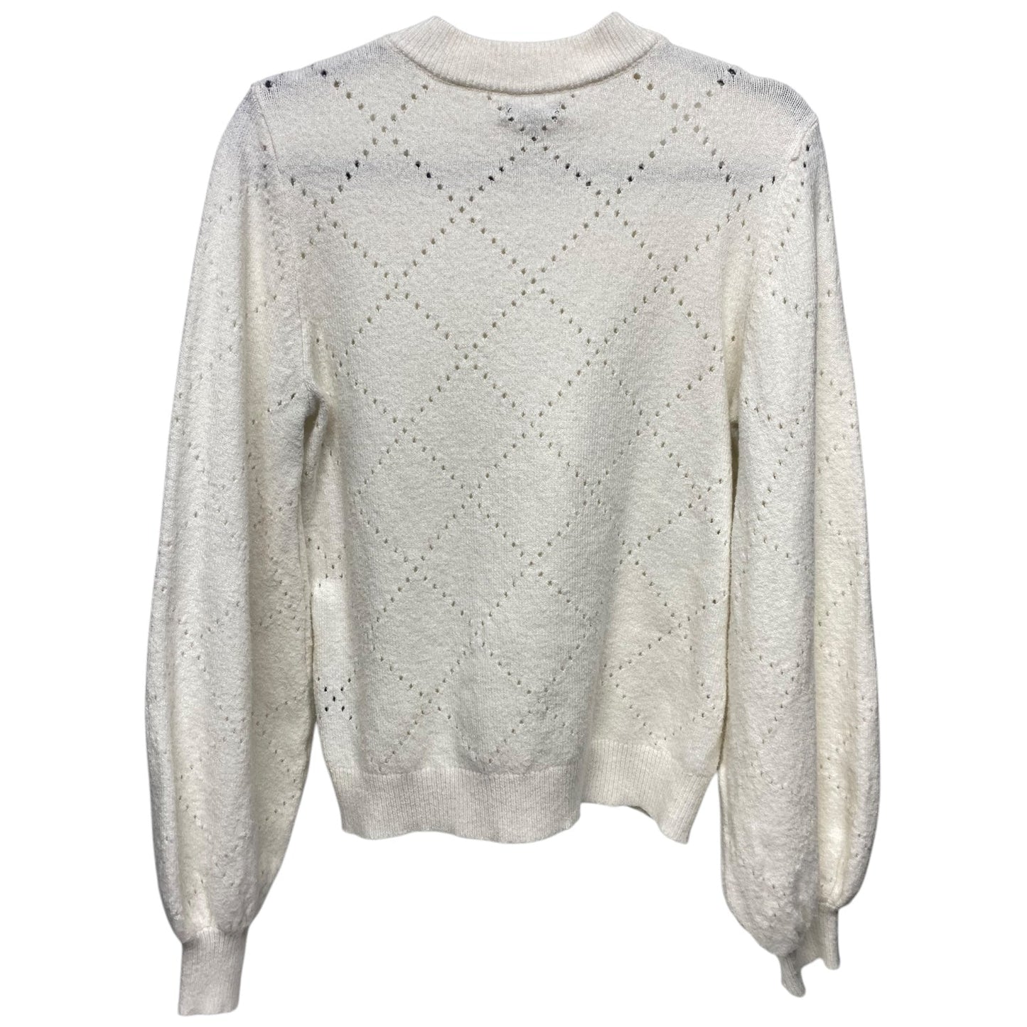 Sweater By Who What Wear In White, Size: S