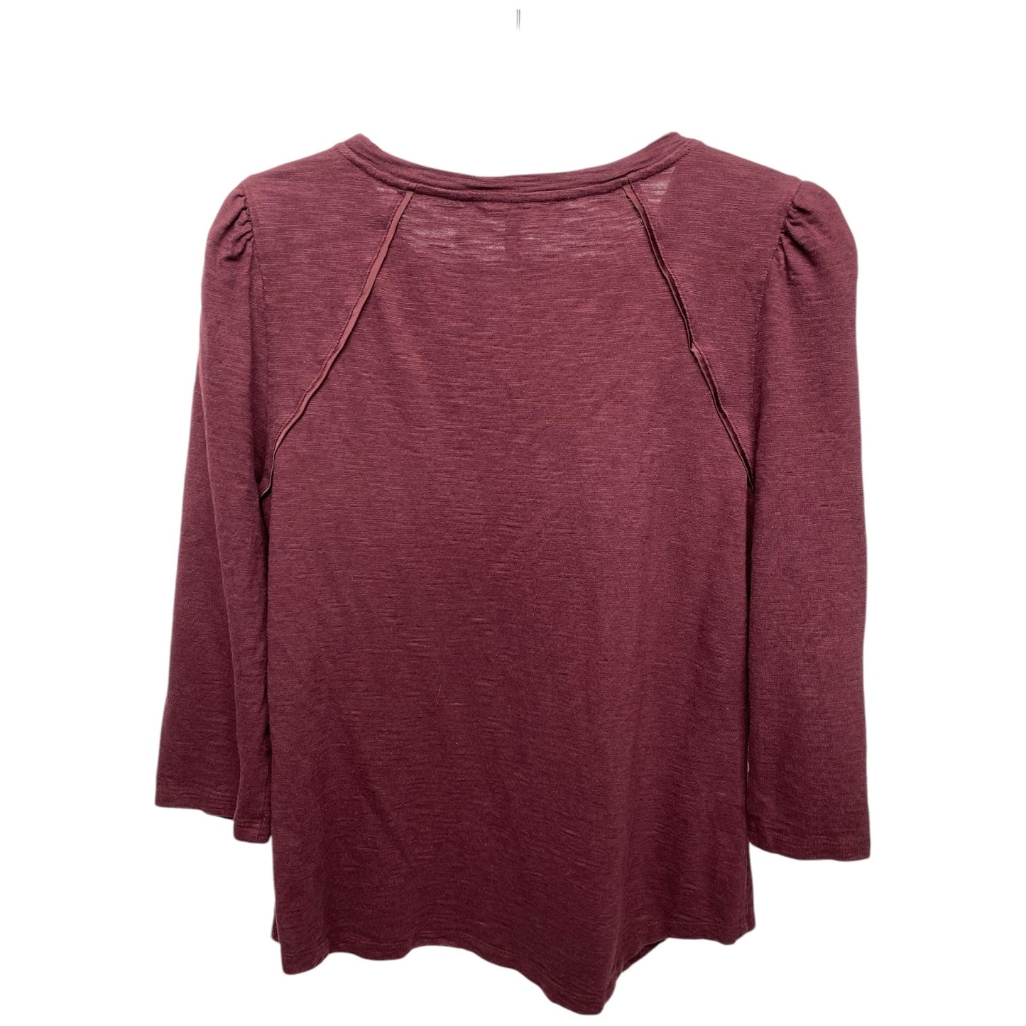 Top Long Sleeve By White House Black Market In Maroon, Size: M