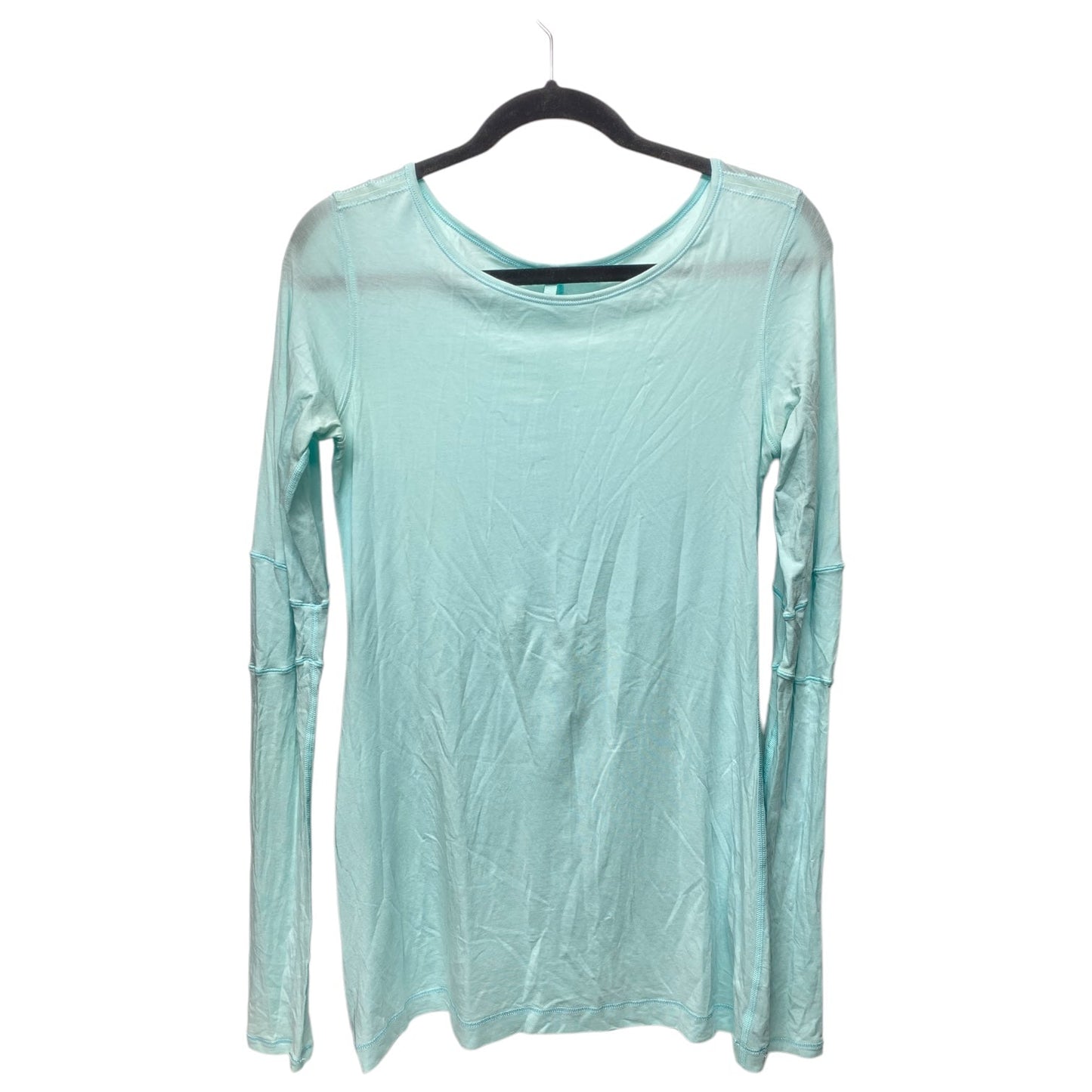 Athletic Top Long Sleeve Crewneck By Lululemon In Aqua, Size: M