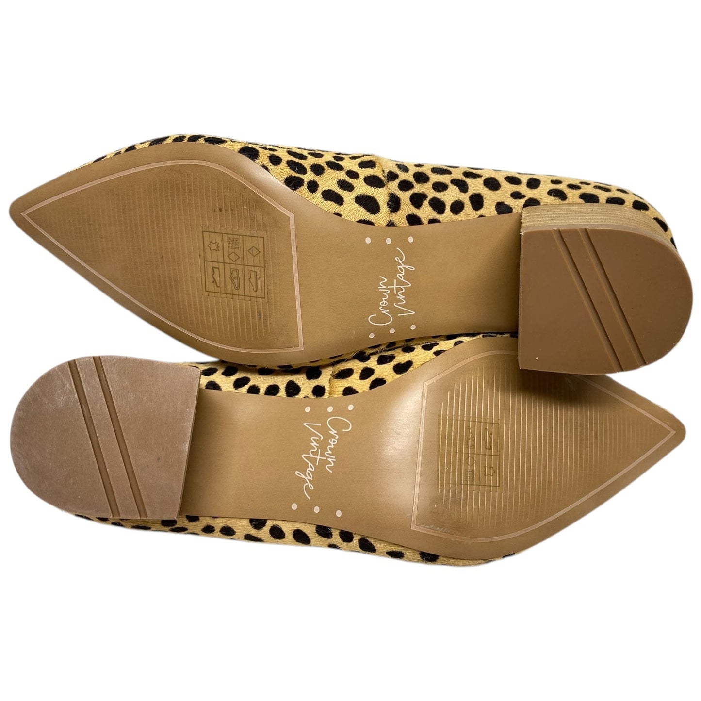 Shoes Heels Block By Crown Vintage In Animal Print, Size: 6