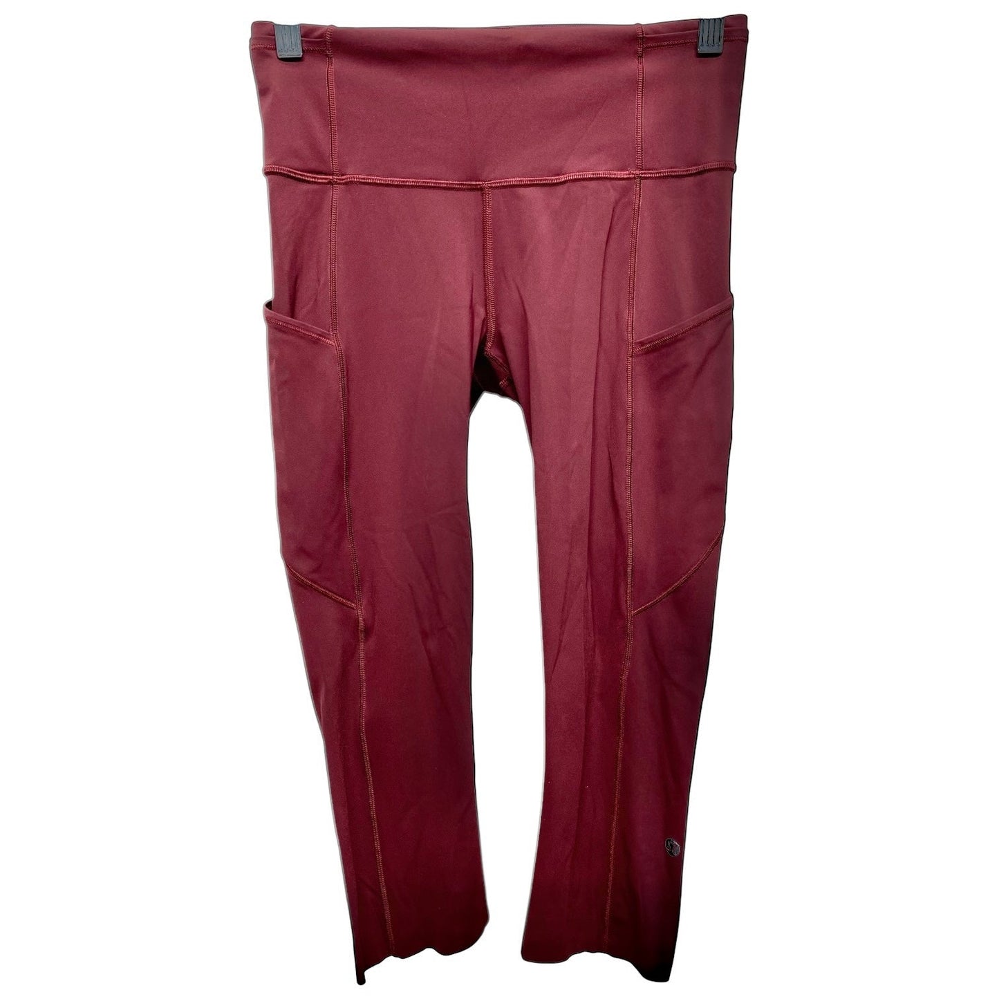 Athletic Leggings Capris By Lululemon In Maroon, Size: 6