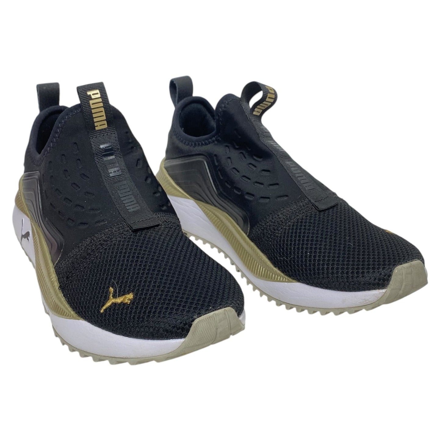 Shoes Athletic By Puma In Black & Gold, Size: 7