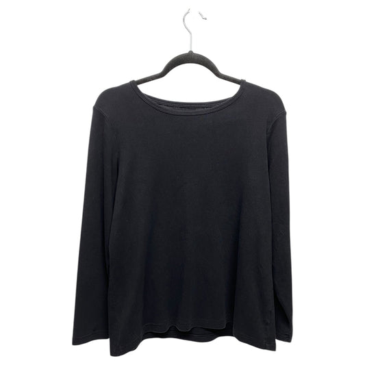 Top Long Sleeve Basic By St Johns Bay In Black, Size: Xlp