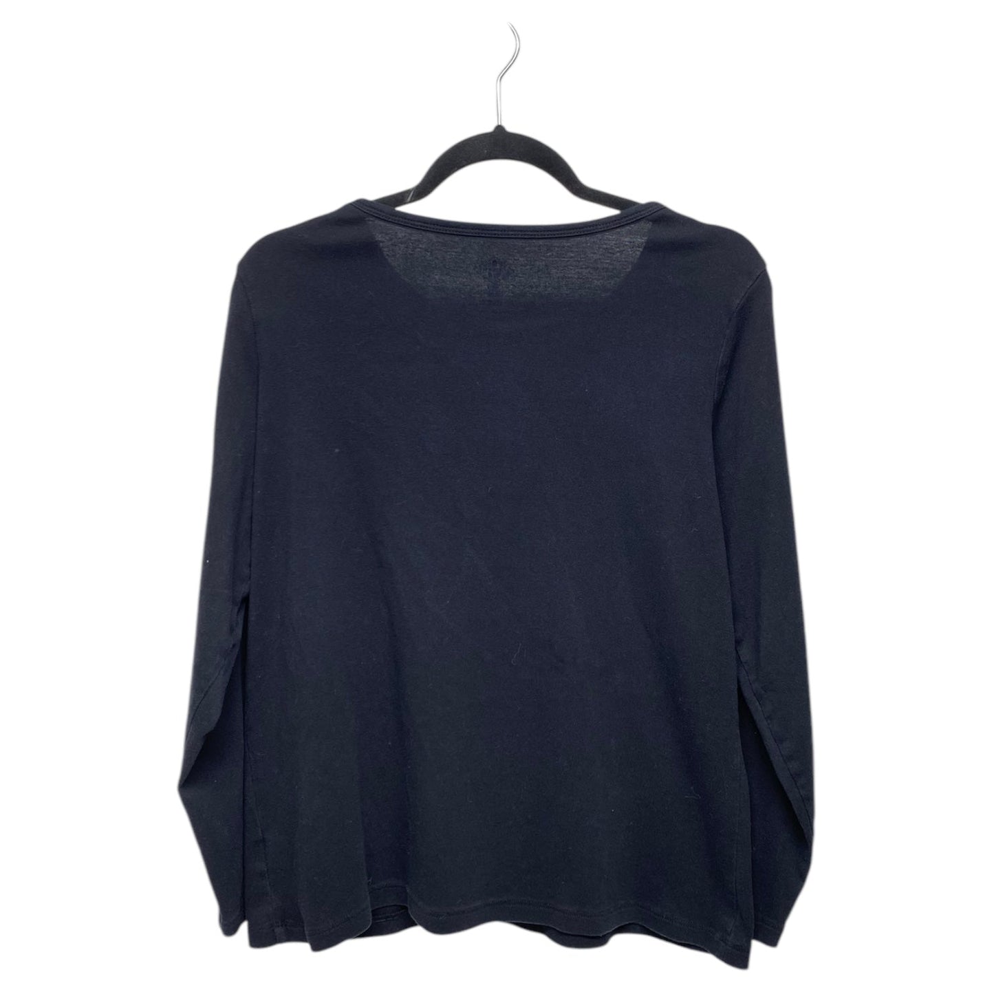 Top Long Sleeve Basic By St Johns Bay In Black, Size: Xlp