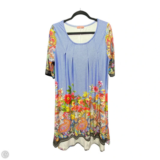 Dress Casual Midi By Simply Aster In Floral Print, Size: L
