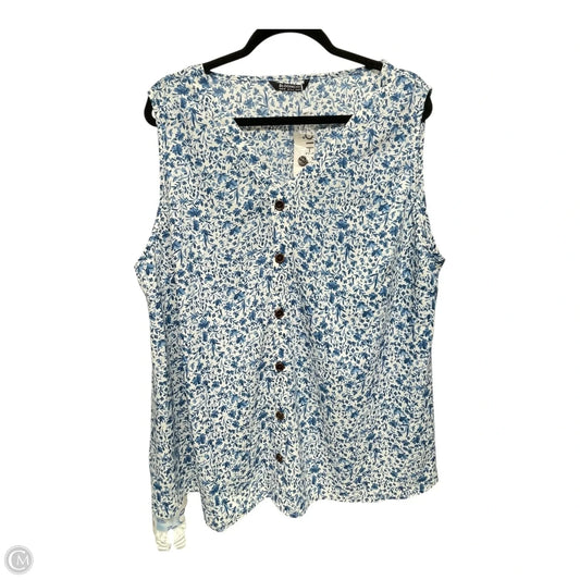 Top Sleeveless By bloomchic In Black & White, Size: 2x