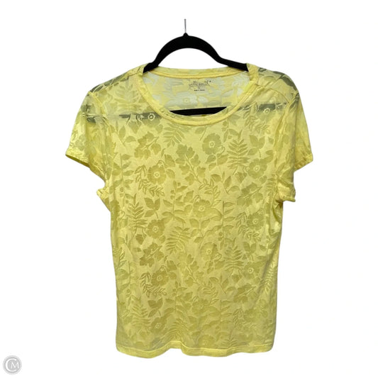 Top Short Sleeve By Willi Smith In Yellow, Size: L