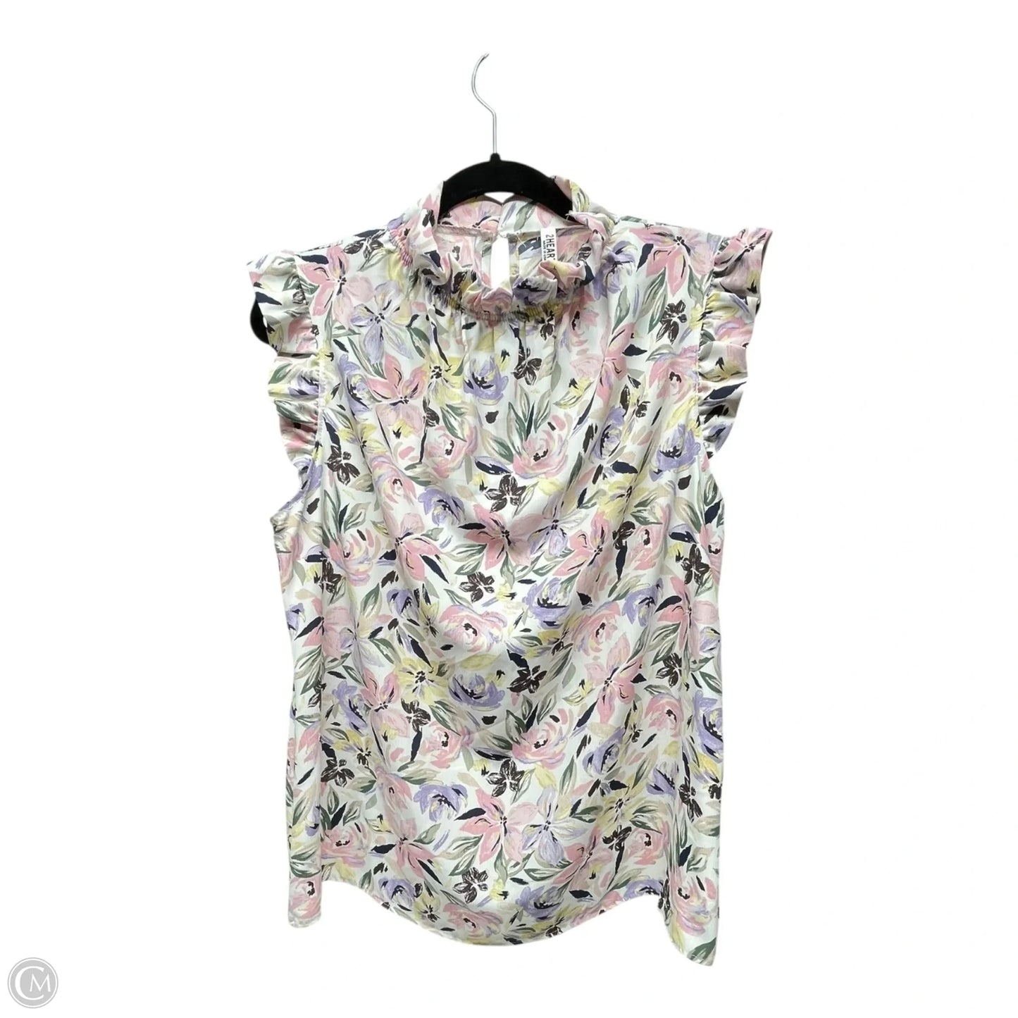 Top Short Sleeve By STRUT AND BOLT In Floral Print, Size: Medium