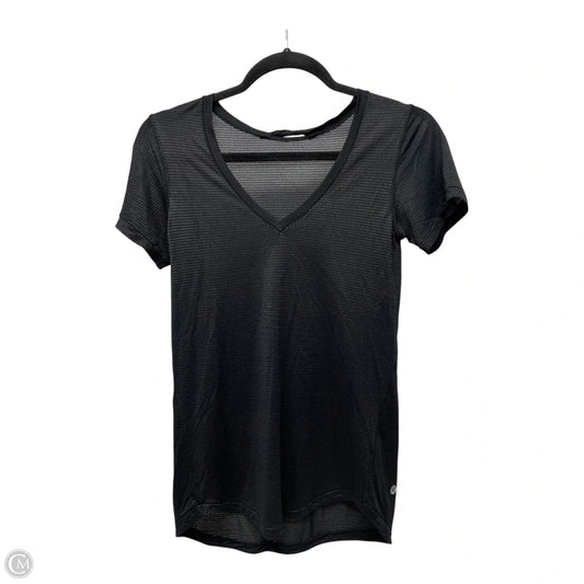 Athletic Top Short Sleeve By Lululemon In Black, Size: S