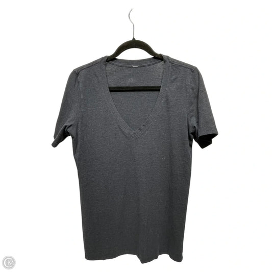 Athletic Top Short Sleeve By Lululemon In Grey, Size: 0