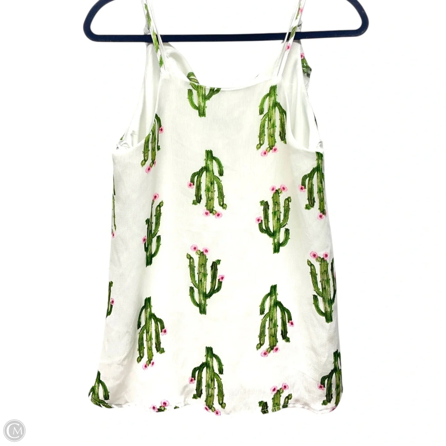Top Sleeveless By Blue Rain In Green & White, Size: M