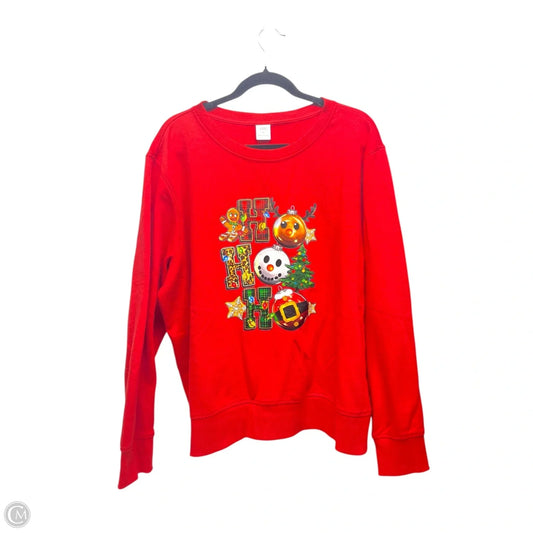 Sweatshirt Crewneck By Amazon Essentials In Red, Size: 2x