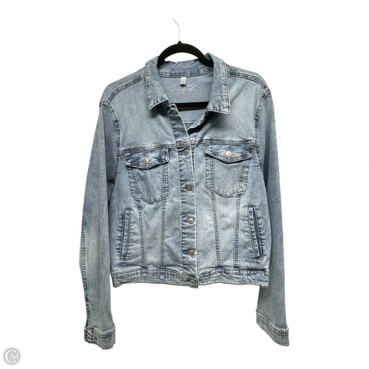 Jacket Denim By 7 For All Mankind In Blue Denim, Size: 2x